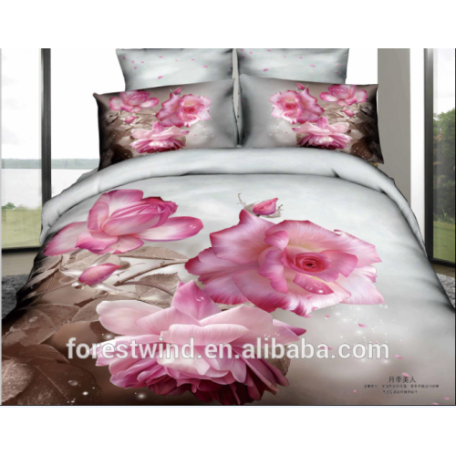 China Supplier Cotton 3D Custom Printed Bedding Set